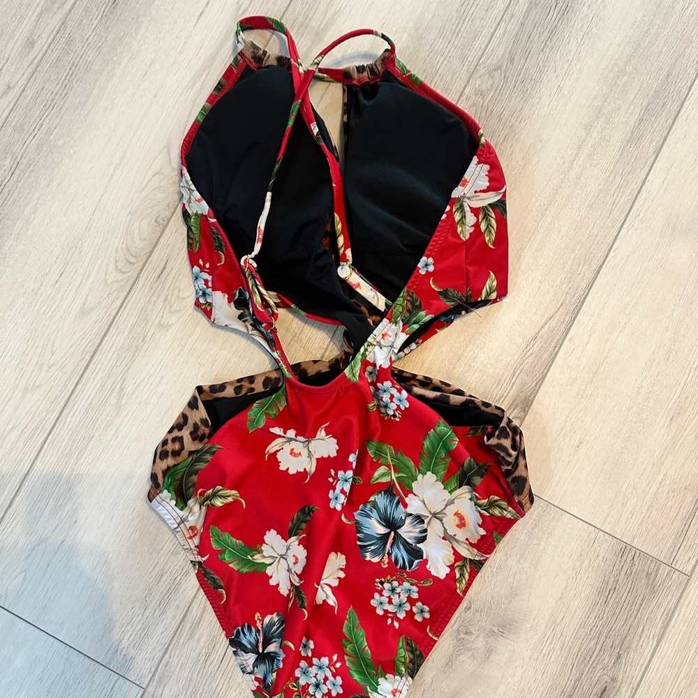 VENUS Red and Black Swimsuit - Picture 2 of 3